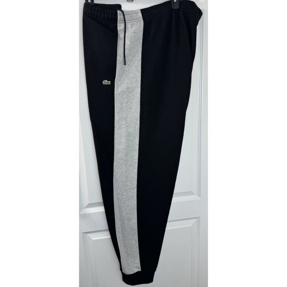 LACOSTE Size 3XLT Tall Graphic Logo Gray & Black Sweatpants NWT $130 - Picture 11 of 15